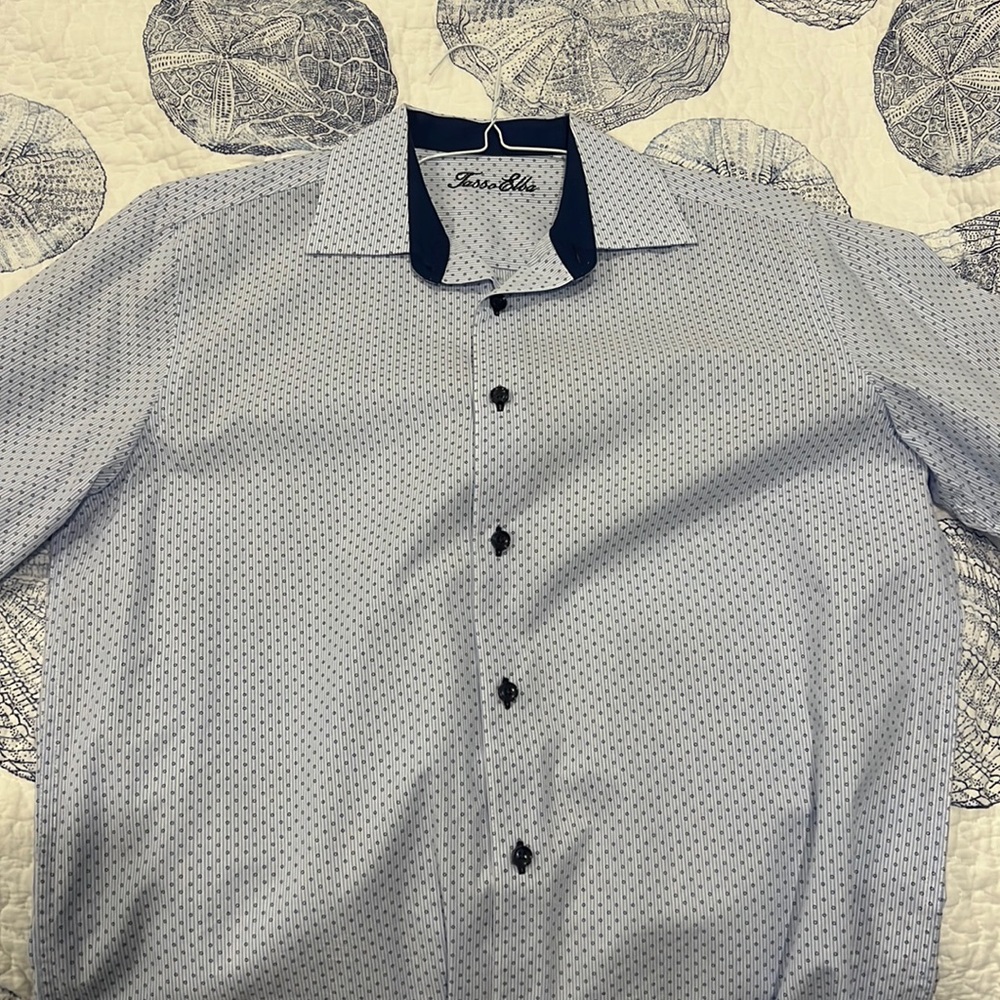 Brand new blue button down
